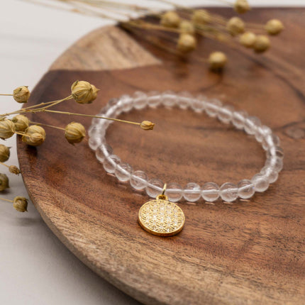 Fleur de Vie - Bergkristall Armband