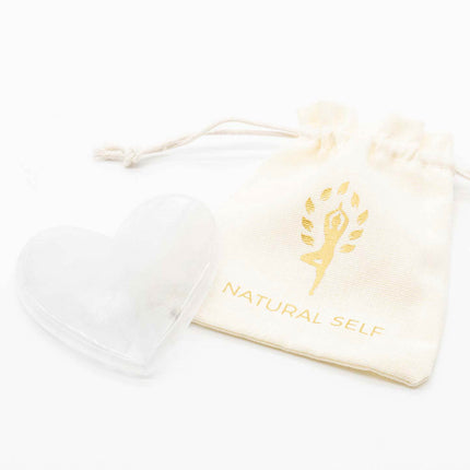 Bergkristall Gua Sha Herzform