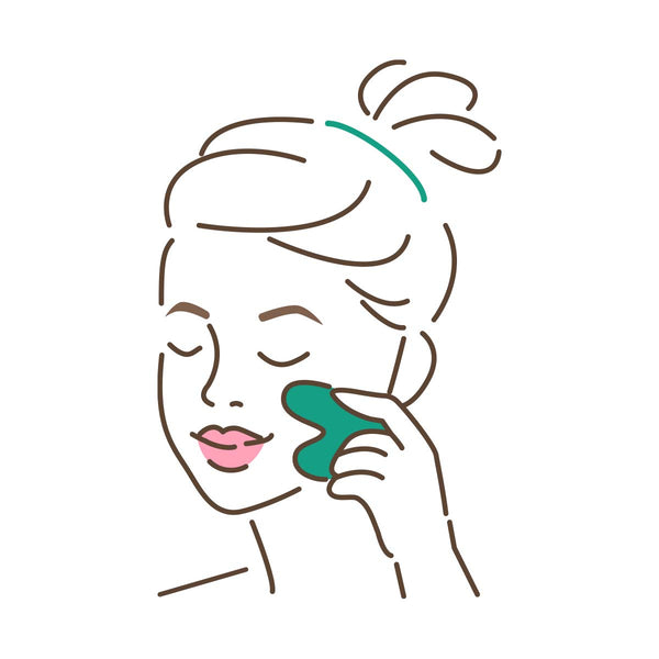 Illustration Gua Sha Massage Natural Self