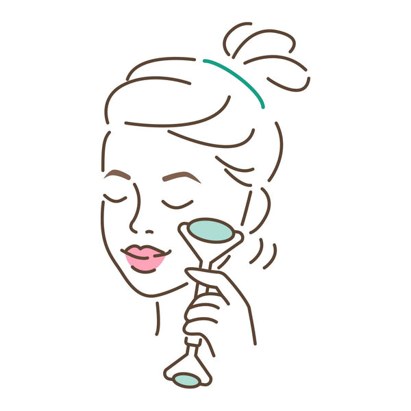 Jade Roller Massage Illustration