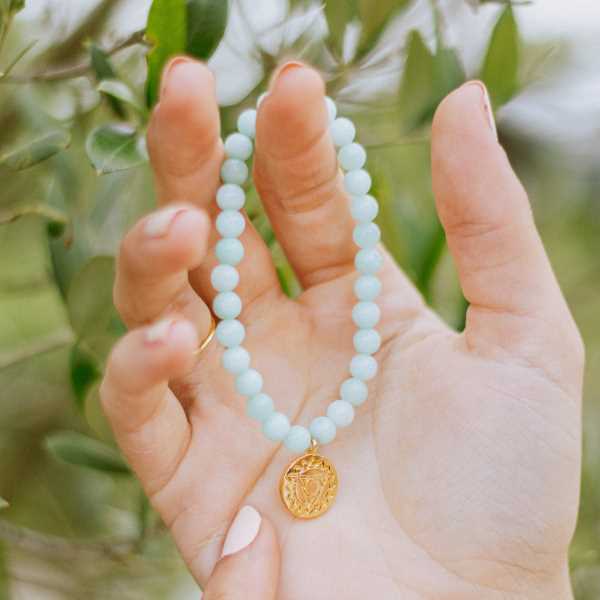 Natural Self Chakra Schmuck Halschakra Armband Chalcedon