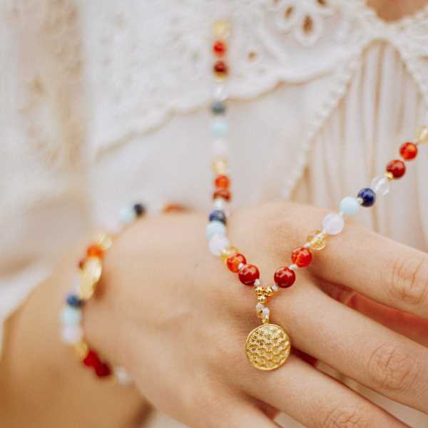Natural Self Chakra Schmuck Colourful Chakra Kette und Armband