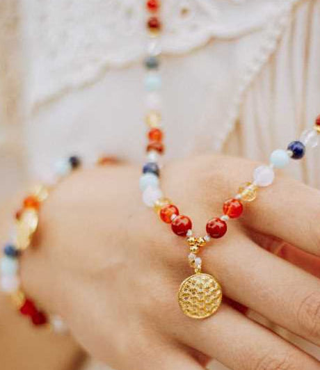 Natural Self Chakra Schmuck Colourful Chakra Kette und Armband