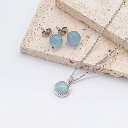 Sterling - Geburtsstein Set März