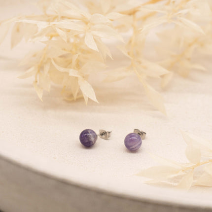 Alea - Amethyst Ohrstecker