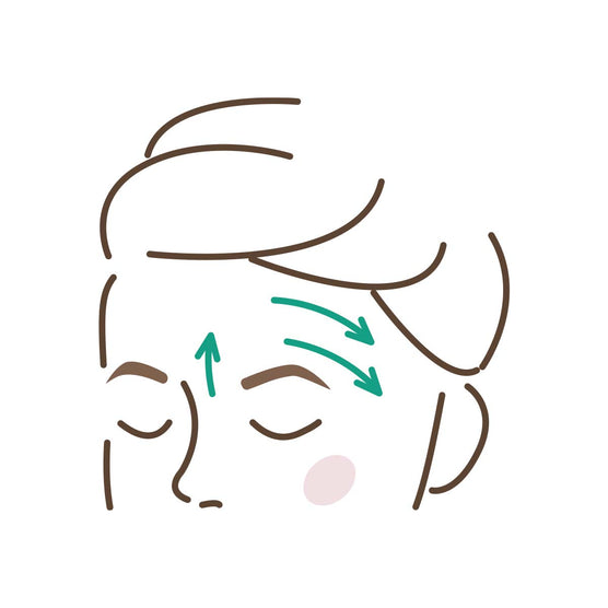 Natural Self Gesicht Massage Richtung Stirn