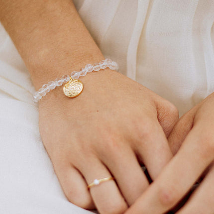 Kronenchakra - Bergkristall Armband