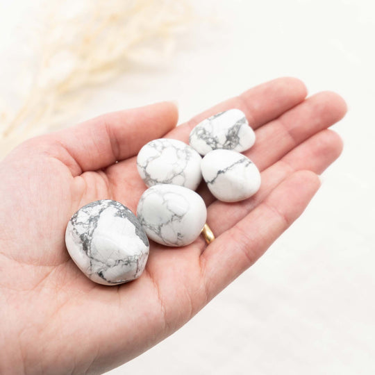 Trommelsteine Howlith