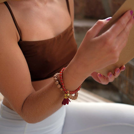 Moya - Sandelholz Wickelarmband