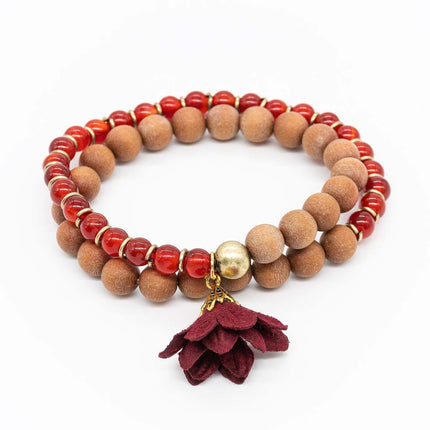 Moya - Sandelholz Wickelarmband