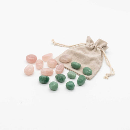 Herzchakra - Trommelstein Set